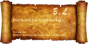 Borkovits Ludovika névjegykártya
